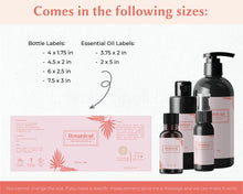 Load image into Gallery viewer, Tropical Beach Cosmetic Label - Printable Essential Oil Lip Balm and Skincare Template
