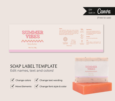 Custom Label Template Colourful Label Bar Soap Printable Custom Soap Label Template