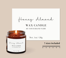 Load image into Gallery viewer, Custom Label DIY Candle Printable Template Minimalistic Candle Design Label
