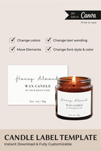 Load image into Gallery viewer, Minimalistic Candle Label Template Candle Label Design Candle Custom Label
