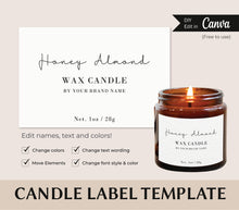 Load image into Gallery viewer, Minimalistic Candle Label Template Candle Label Design Candle Custom Label
