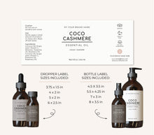 Load image into Gallery viewer, Essential Oil Bottle Label Custom Oil Bottle Label Shampoo Canva Label
