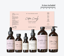 Load image into Gallery viewer, Product Label Custom Template Body Oil Label Template Essential Oil Label
