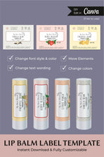 Load image into Gallery viewer, Lip Balm Label Template Lip Balm Sticker Lip Scrub Label Lip Gloss Sticker
