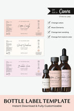 Load image into Gallery viewer, Essential Oil Label Printable DIY Dropper Bottle Packaging Template Bottle Label Canva
