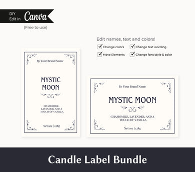 Candle Template Label Candle Spiritual Candle Label Printable Candle Sticker