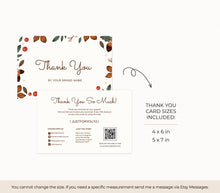 Load image into Gallery viewer, Autumn Thank You Card
