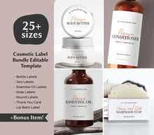 Load image into Gallery viewer, Customizable Cosmetic Label Templates Skincare Label Printable Beauty Product
