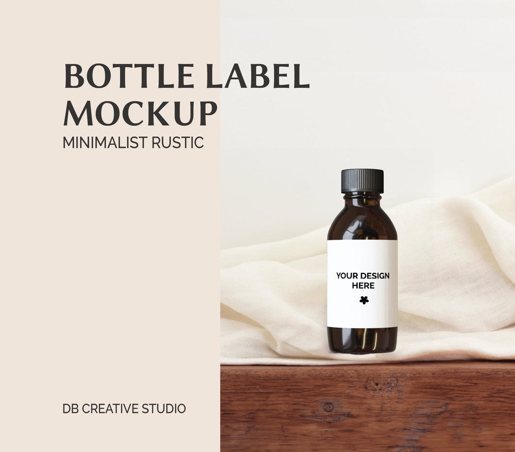 Single Bottle Label Mockup