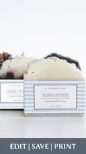 Load image into Gallery viewer, Soap Label Template Soap Label Canva Soap Label Editable Soap Packaging
