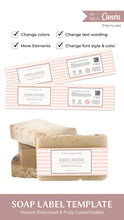 Load image into Gallery viewer, Wrap Soap Custom Label Soap Branding Label Soap Bar Sticker Soap Custom Label
