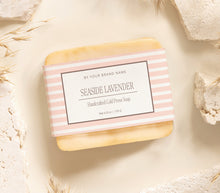 Load image into Gallery viewer, Beach Inspired Soap Label Template - Pink
