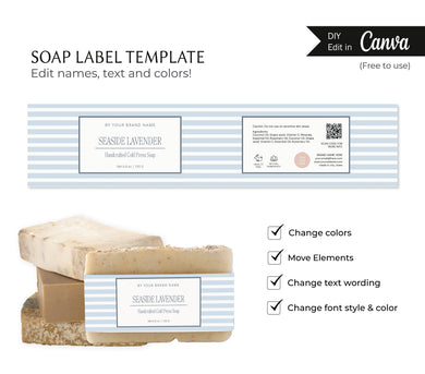 Soap Packaging Template Bar Soap Label Wrap Custom Soap Label Sticker Soap Sleeve