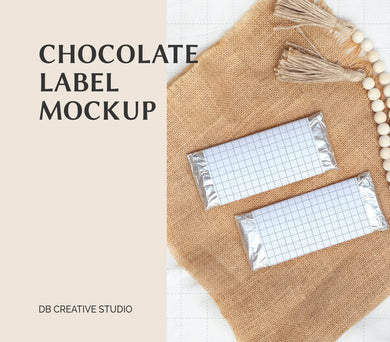 Chocolate Label Mock Up Candy Bar Mockup Blank Chocolate Label JPG Chocolate Label JPG