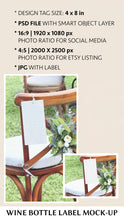 Load image into Gallery viewer, Mock up Chair Name Tag Mockup Wedding Reserved Seat Mockup Wedding Sit Mock Up

