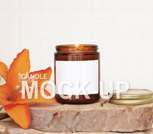 Load image into Gallery viewer, Candle Jar Mockup Candle Label Mock Up Candle White Label Candle Amber Mock Up
