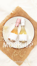 Load image into Gallery viewer, Mini Champagne Bottle Mock Up Champagne Bottle Mockup Boho Mini Champagne Label Mock Up

