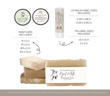 Load image into Gallery viewer, Label Goat Lotion Label Canva Goat Milk Soap Label Custom Cosmetic Label Canva

