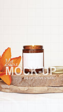 Load image into Gallery viewer, Candle Jar Mockup Candle Label Mock Up Candle White Label Candle Amber Mock Up
