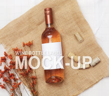 Load image into Gallery viewer, Wine Bottle Label Mock Up Wine Label Mockup Wine Bottle White Label Wine Bottle
