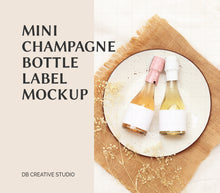 Load image into Gallery viewer, Mini Champagne Label Mockup Champagne Label Mockup Mini Champagne Bottle
