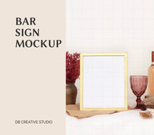Load image into Gallery viewer, Signature Drink Mock Up Bar Signage Mockup Bartender Sign Mock Up 8x10 Sign
