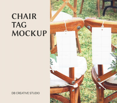 Wedding Chair Tag Mock Up Reserved Seating Tag Mockup Chair Tag Mockup