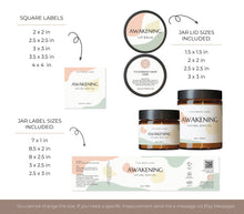 Load image into Gallery viewer, Cosmetic Business Branding Beauty Label Product Jar Label Canva Soap Label Custom Bottle
