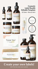 Load image into Gallery viewer, Cosmetic Business Branding Beauty Label Product Jar Label Canva Soap Label Custom Bottle
