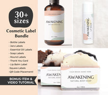 Load image into Gallery viewer, Bundle Cosmetic Label Template Beauty Product Label Cosmetic
