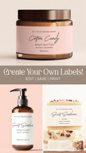 Load image into Gallery viewer, Cosmetic Branding Bundle Printable Cosmetic Label Template Body Butter Label
