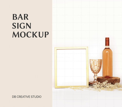 Bar Sign Mockup Wedding Bar Sign Mock up Bar Menu Mockup Signature Drink Mock Up
